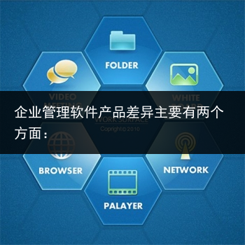 企业管理软件产品差异主要有两个方面: