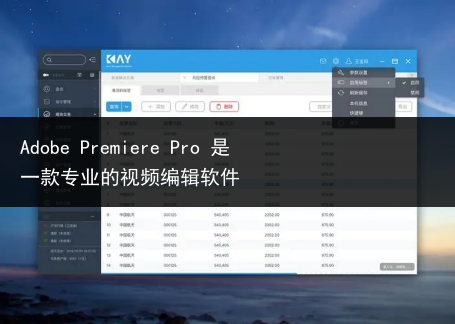 Adobe Premiere Pro 是一款专业的视频编辑软件